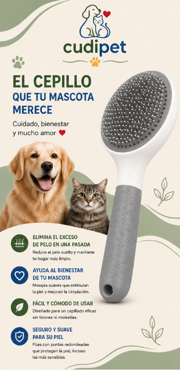 Cepillo para mascotas Dematting Pro — elimina nudos y pelo sin esfuerzo"