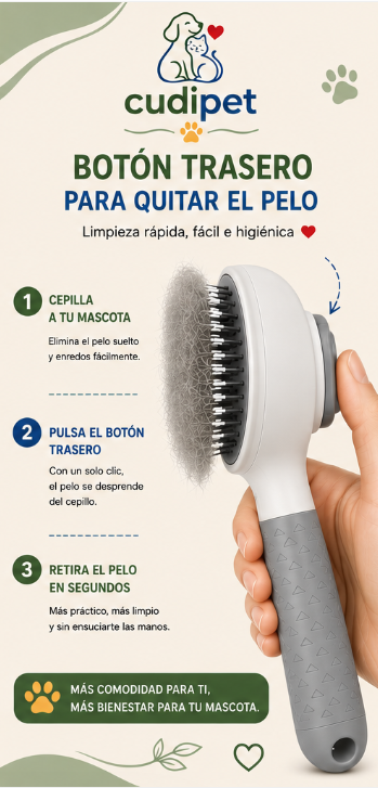 Cepillo para mascotas Dematting Pro — elimina nudos y pelo sin esfuerzo"